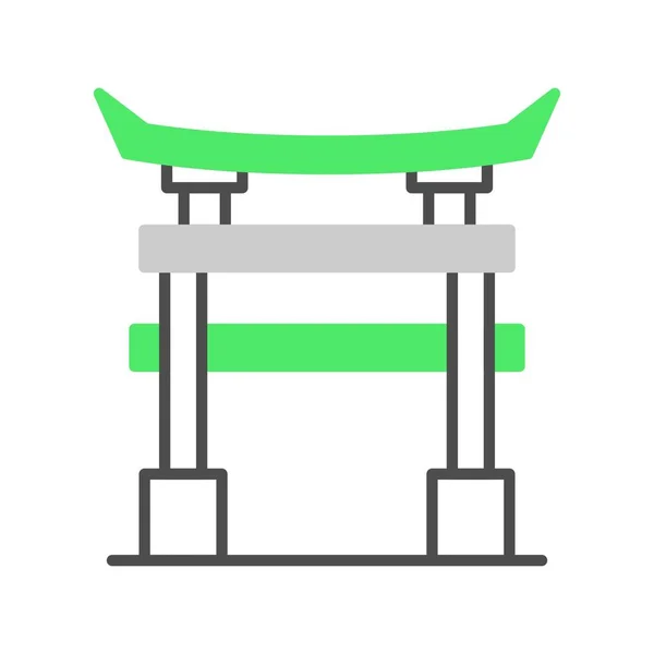 Torii Gate Kreativa Ikoner Desig — Stock vektor