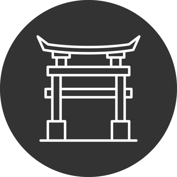 Puerta Torii Iconos Creativos Desig — Archivo Imágenes Vectoriales