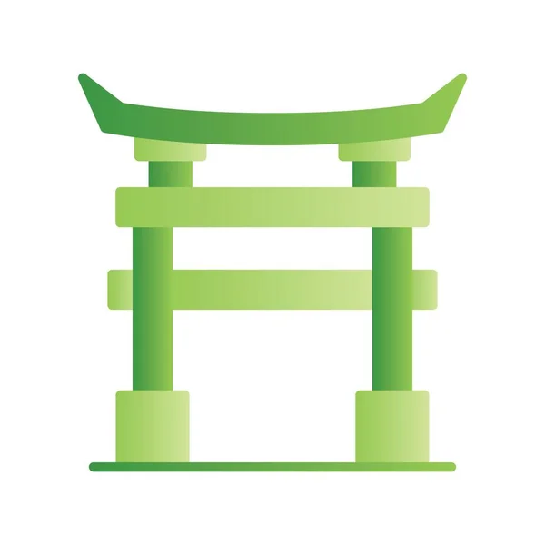 Puerta Torii Iconos Creativos Desig — Archivo Imágenes Vectoriales