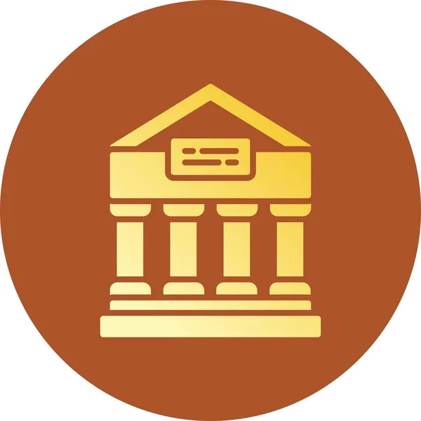 Kreativní Ikony Řeckého Chrámu Desig — Stockový vektor