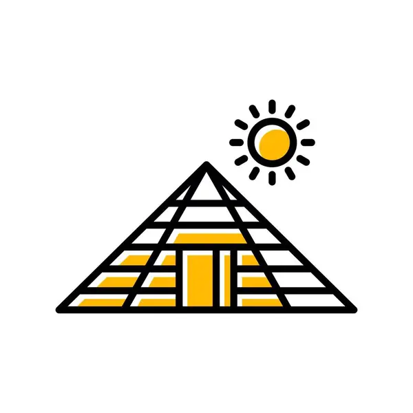 Pyramid Kreativa Ikoner Desig — Stock vektor