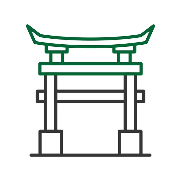 Torii Gate Kreativa Ikoner Desig — Stock vektor
