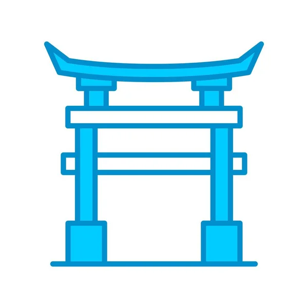 Torii Gate Icone Creative Desig — Vettoriale Stock