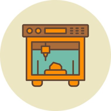 3d Yazdırma Yaratıcı Simgeleri Tasarımı