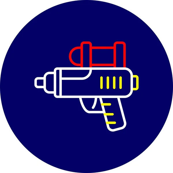 Pistola Acqua Icone Creative Desig — Vettoriale Stock