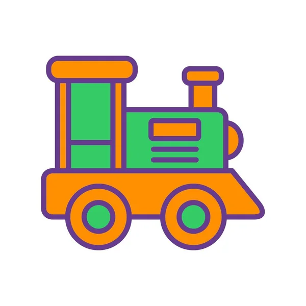 Іграшка Поїзд Креативні Іконки Демонструвати — стоковий вектор