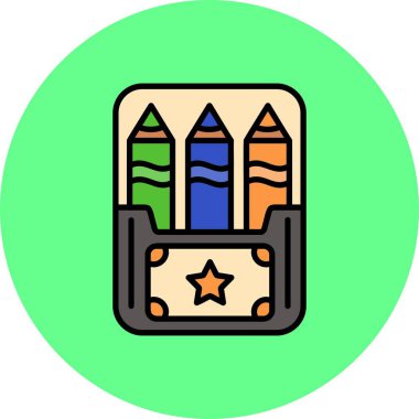  Crayons Creative Icons Desig