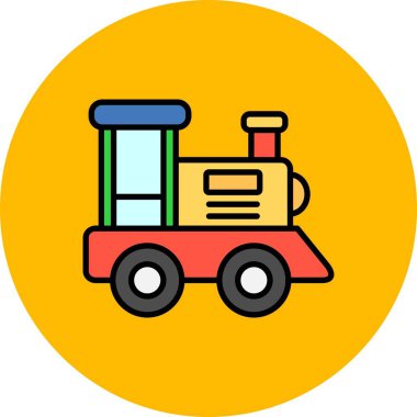 Oyuncak Treni Yaratıcı Simgeler Tasarımı