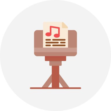 Müzik Standı Yaratıcı Simgeler Tasarımı