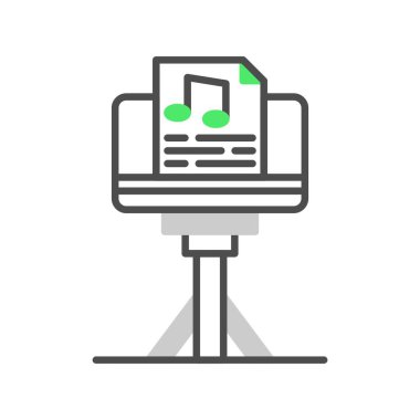 Müzik Standı Yaratıcı Simgeler Tasarımı