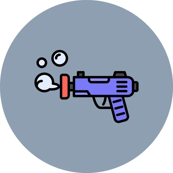 Spielzeugpistole Kreative Ikonen Desig — Stockvektor