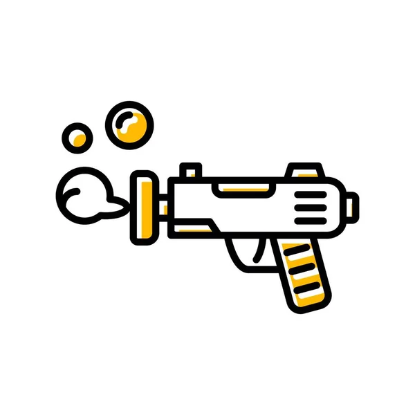 Pistola Juguete Iconos Creativos Desig — Vector de stock