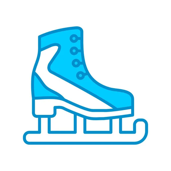 Skate Sur Glace Icônes Créatives Desig — Image vectorielle