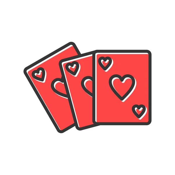 Ikon Kreatif Poker Desig - Stok Vektor