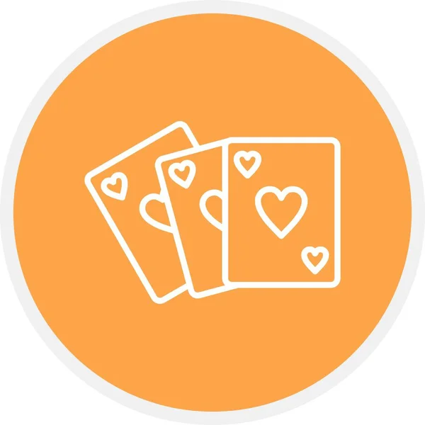 Poker Yaratıcı Simgeleri Tasarımı — Stok Vektör