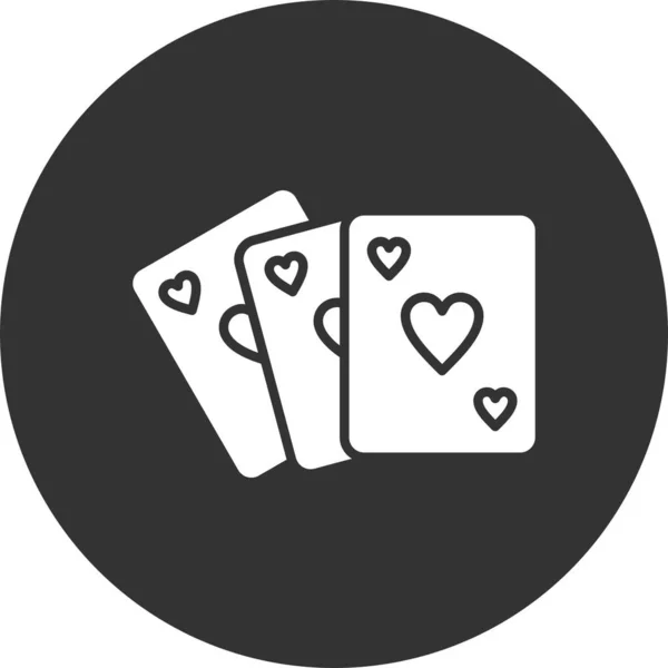 ポーカークリエイティブアイコンデザイン — ストックベクタ