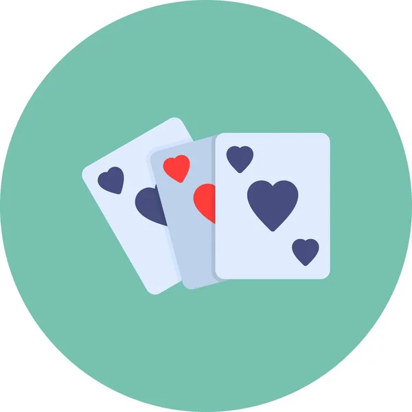 Poker Kreative Ikonen Desig — Stockvektor
