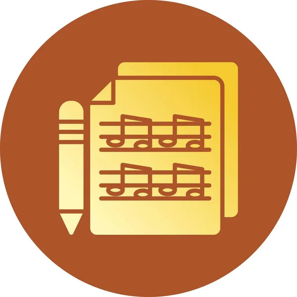 Music Score Creative Icons Desig — Stock Vector
