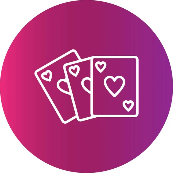 Poker Iconos Creativos Desig — Vector de stock