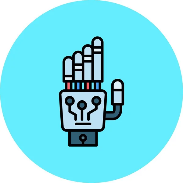 Robot Hand Creative Ikony Desig — Wektor stockowy
