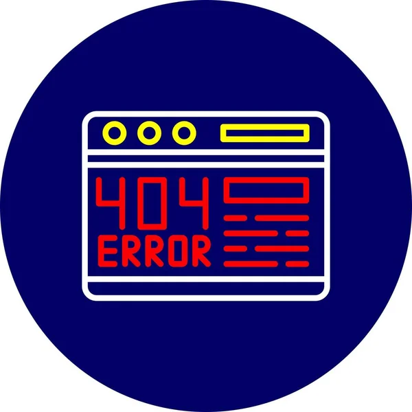 404エラー クリエイティブアイコンデザイン — ストックベクタ