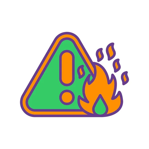 Fire Warning Creative Icons Desig — Stockový vektor