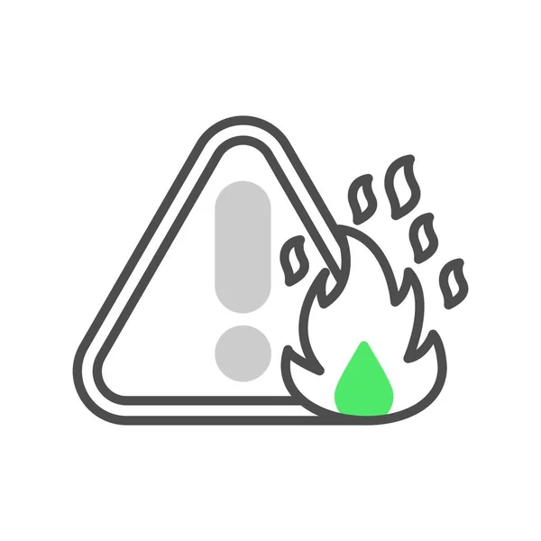 Fire Warning Creative Icons Desig — Stock Vector
