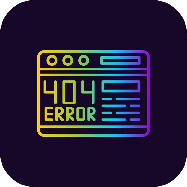 404 Fehler Creative Icons Desig — Stockvektor