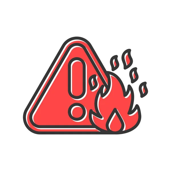 Fire Warning Creative Icons Desig — Stock Vector