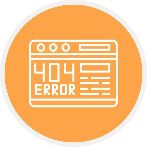 404 Fehler Creative Icons Desig — Stockvektor
