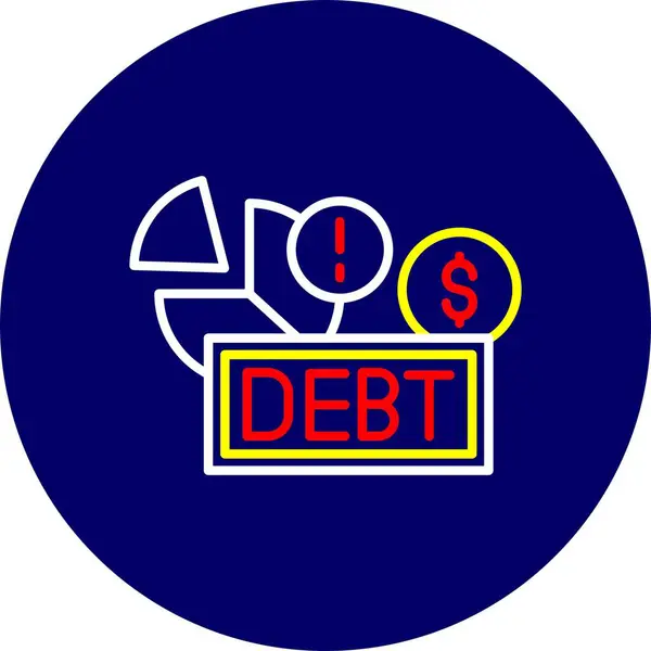 Долговые Креативные Иконы — стоковый вектор