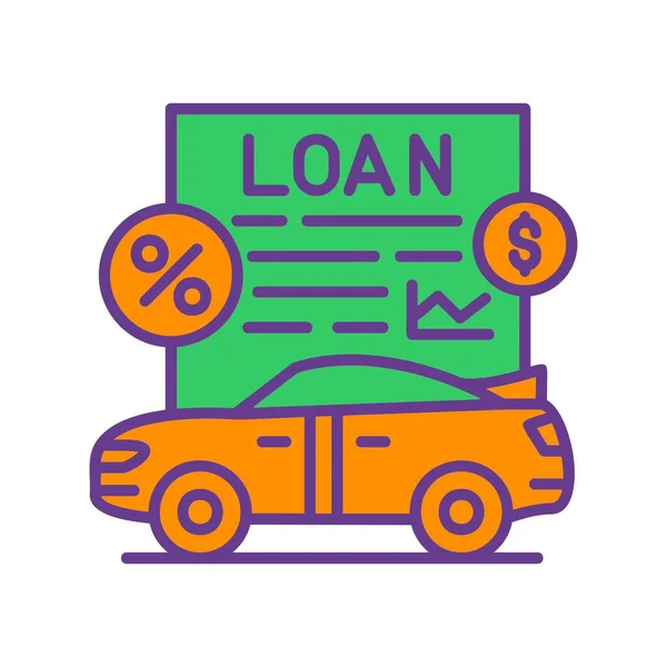 汽车贷款创意图标设计 — 图库矢量图片