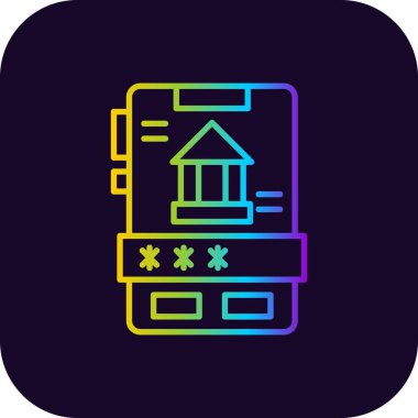 Çevrimiçi Bankacılık Yaratıcı Simgeler Tasarımı