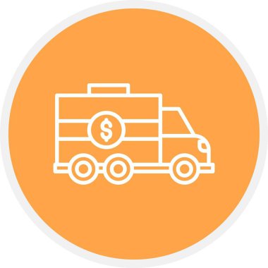 Banka Kamyonu Yaratıcı Simgeleri Desig