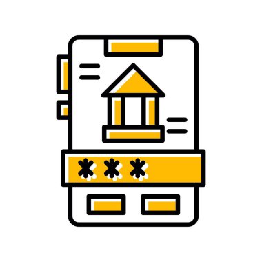 Çevrimiçi Bankacılık Yaratıcı Simgeler Tasarımı