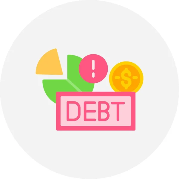 Debt Creative Icons Desig — 스톡 벡터