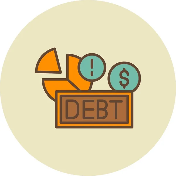 Debt Creative Icons Desig — 스톡 벡터