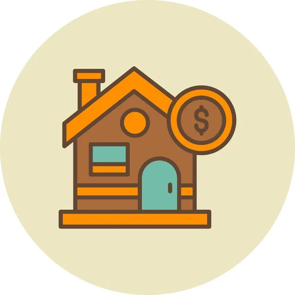 Icônes Créatives Hypothécaires Desig — Image vectorielle