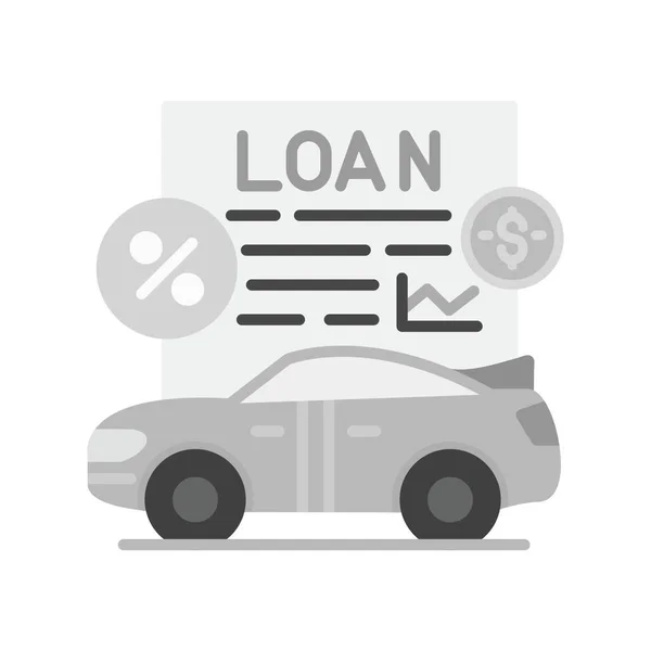 Carro Empréstimo Ícones Criativos Desig — Vetor de Stock