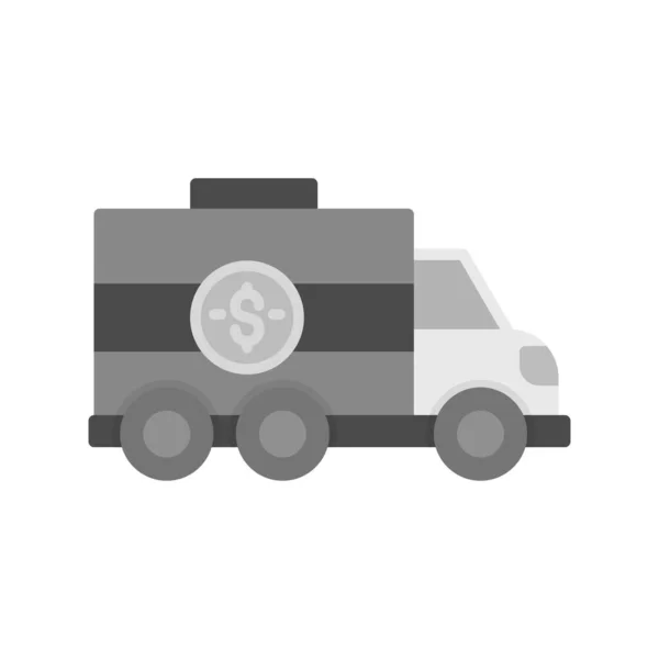 Bank Truck Creatieve Pictogrammen Desig — Stockvector
