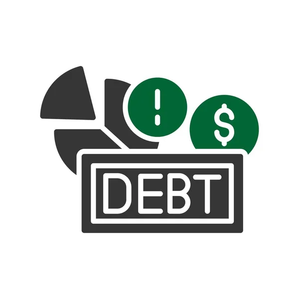 Debt Creative Icons Desig — Stock Vector