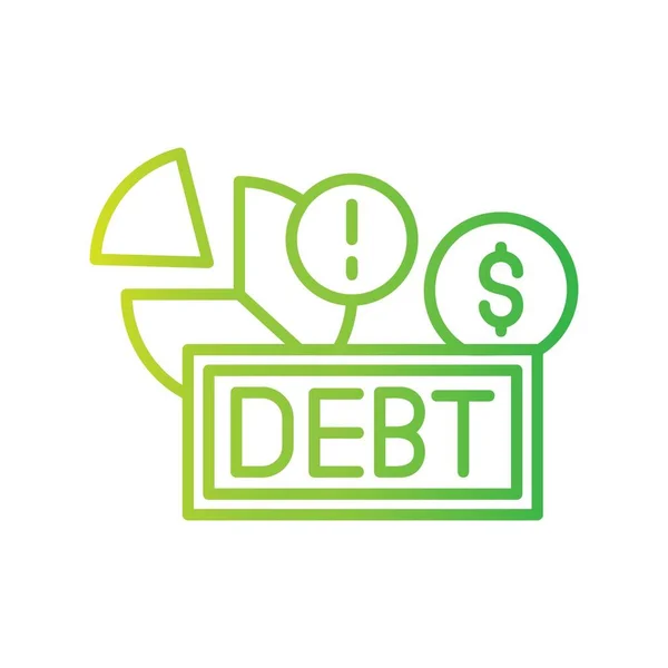 Debt Creative Icons Desig — Vector de stock