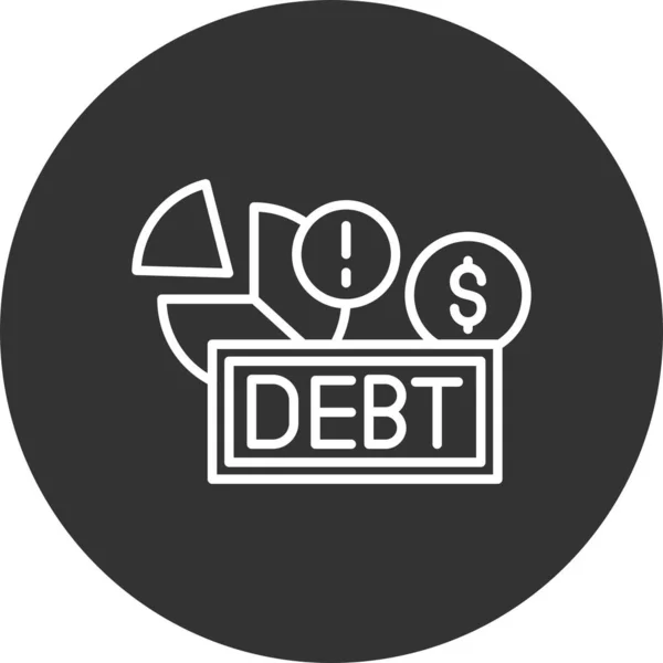 Debt Creative Icons Desig — Stok Vektör