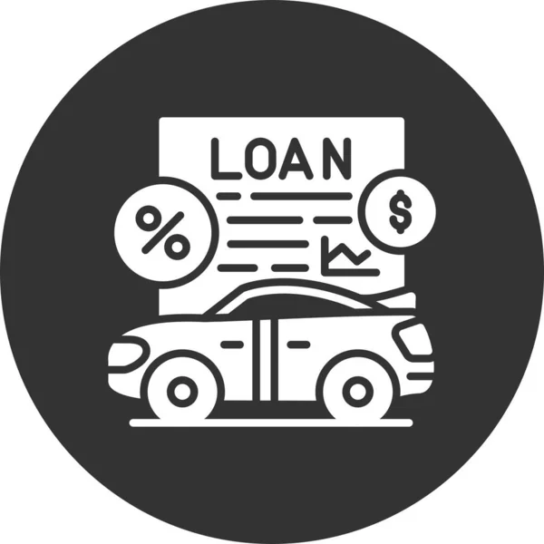 Kreatywne Ikony Pożyczek Samochodowych Desig — Wektor stockowy