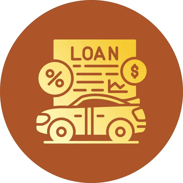 Car Loan Creative Icons Desig — Stock Vector