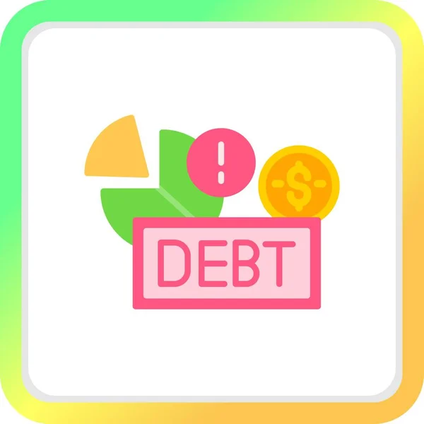 Debt Creative Icons Desig — 图库矢量图片