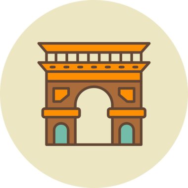 Ark De Triomphe Yaratıcı Simgeler Tasarımı