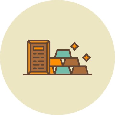 Altın Çubuklar Yaratıcı Simgeler Tasarımı