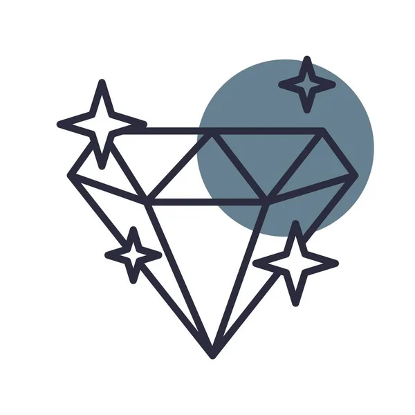 Diamante Icone Creative Desig — Vettoriale Stock