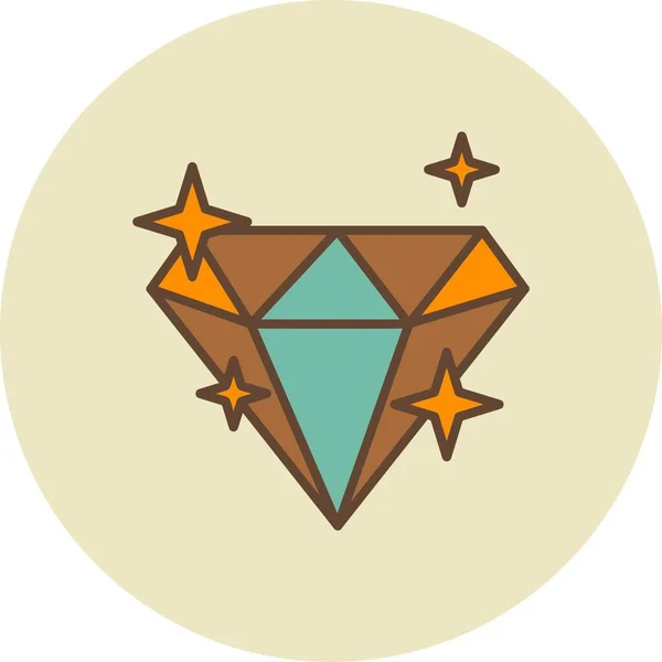 Diamant Kreative Ikonen Desig — Stockvektor